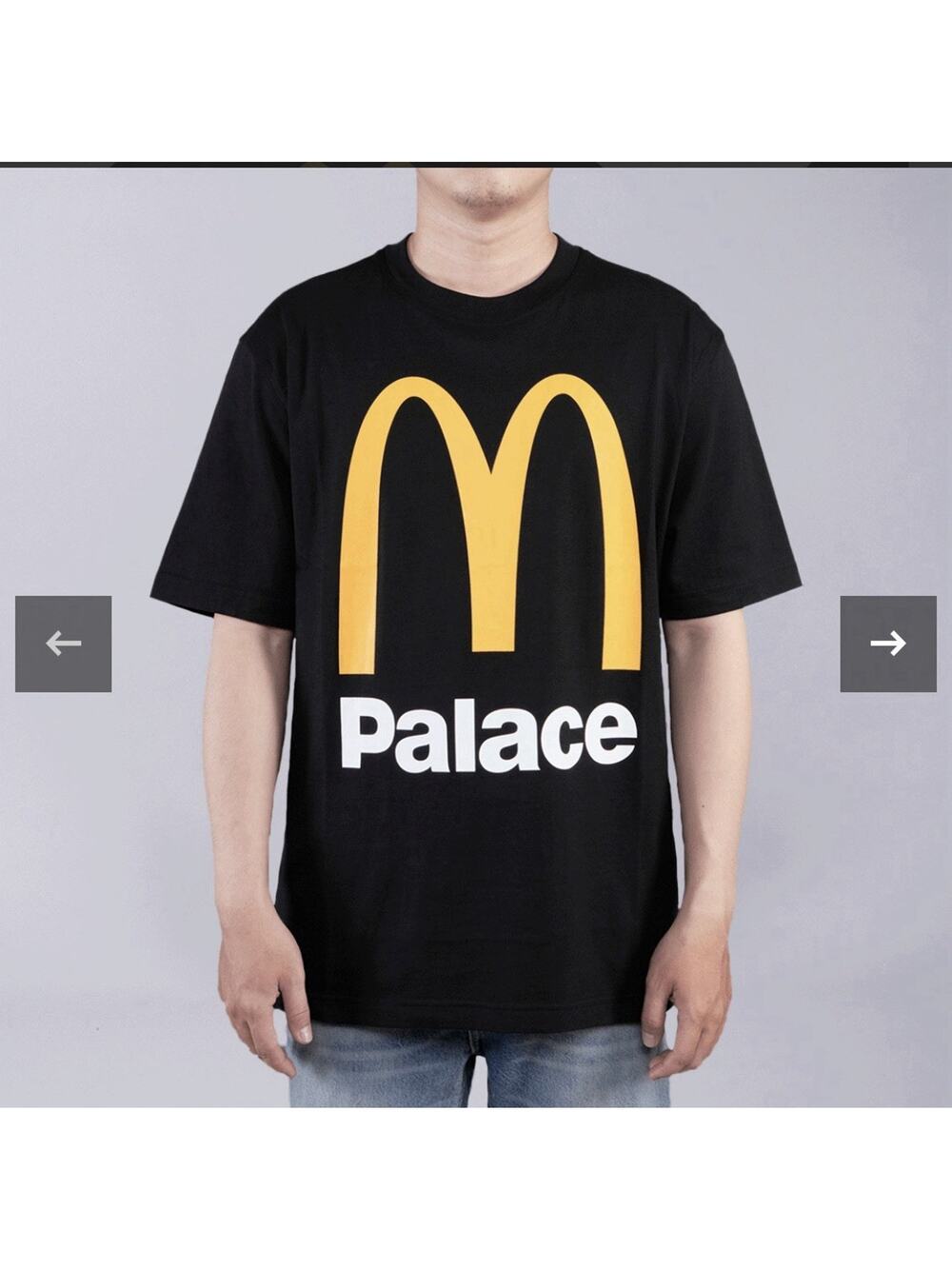 Palace x McDonald’s Logo T Shirt Black Size Large New Sealed Streetwear Tee